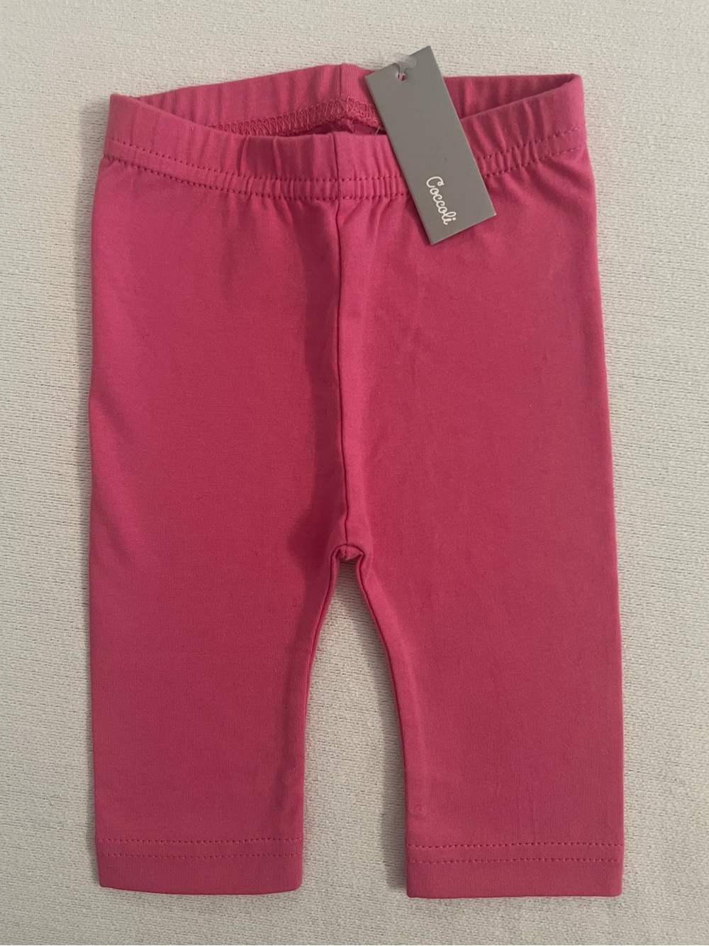 Coccoli Baby Girls Pink Cotton Leggings Size 3M NWT